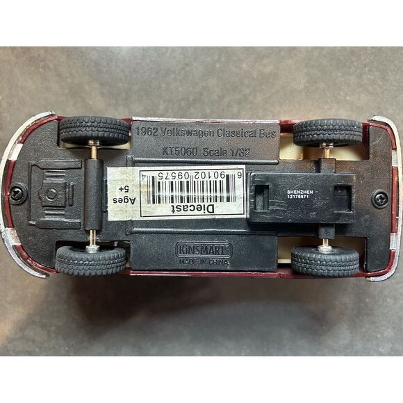 Kinsmart Volkswagen Classical Bus Hippie Peace & Love Retractable & Working - Picture 7 of 7